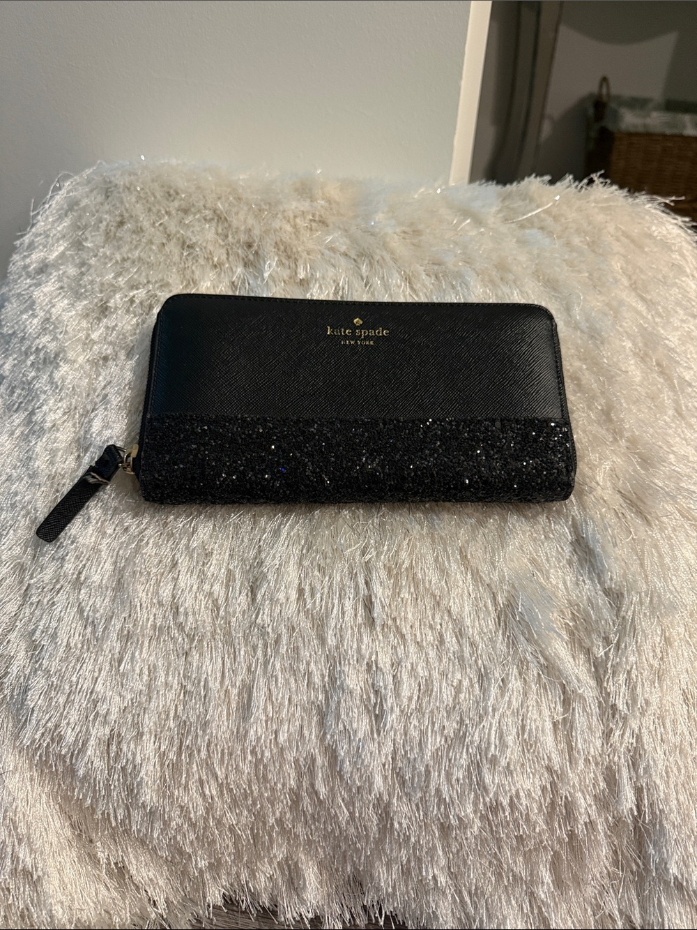 kate spade Black Tote with Glitter Accent and Matching Wallet - Picture 7 of 8
